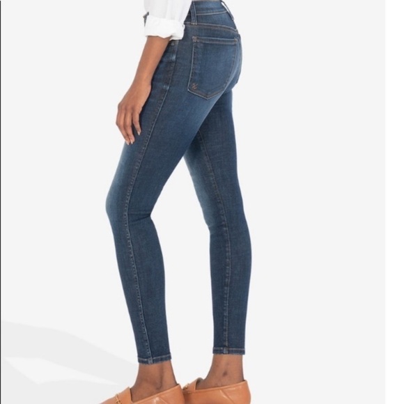 Kut from the Kloth Dark Wash Skinny Leg Low Rise Designer Denim Jeans - Picture 1 of 16